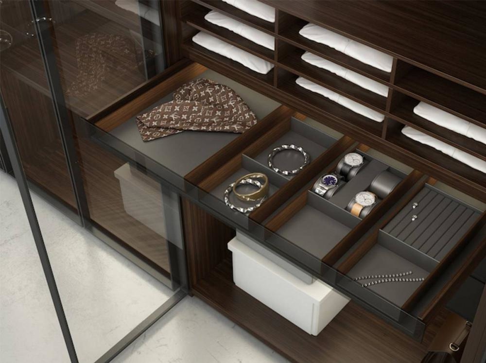 Wardrobe materials and finishes